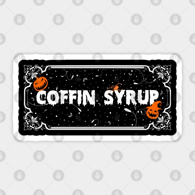 Coffin Syrup Sticker by InkPerspective